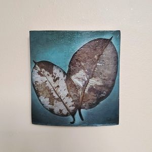 TJMaxx Leaf Painting Wood Picture.